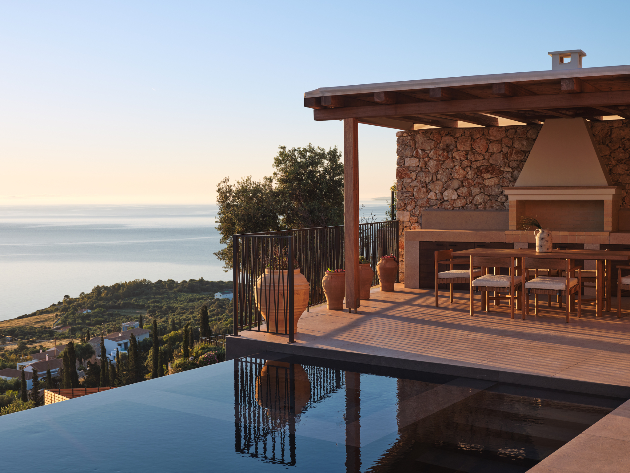 Contemporary Stone Villa Framed by Elegant Outdoor Living