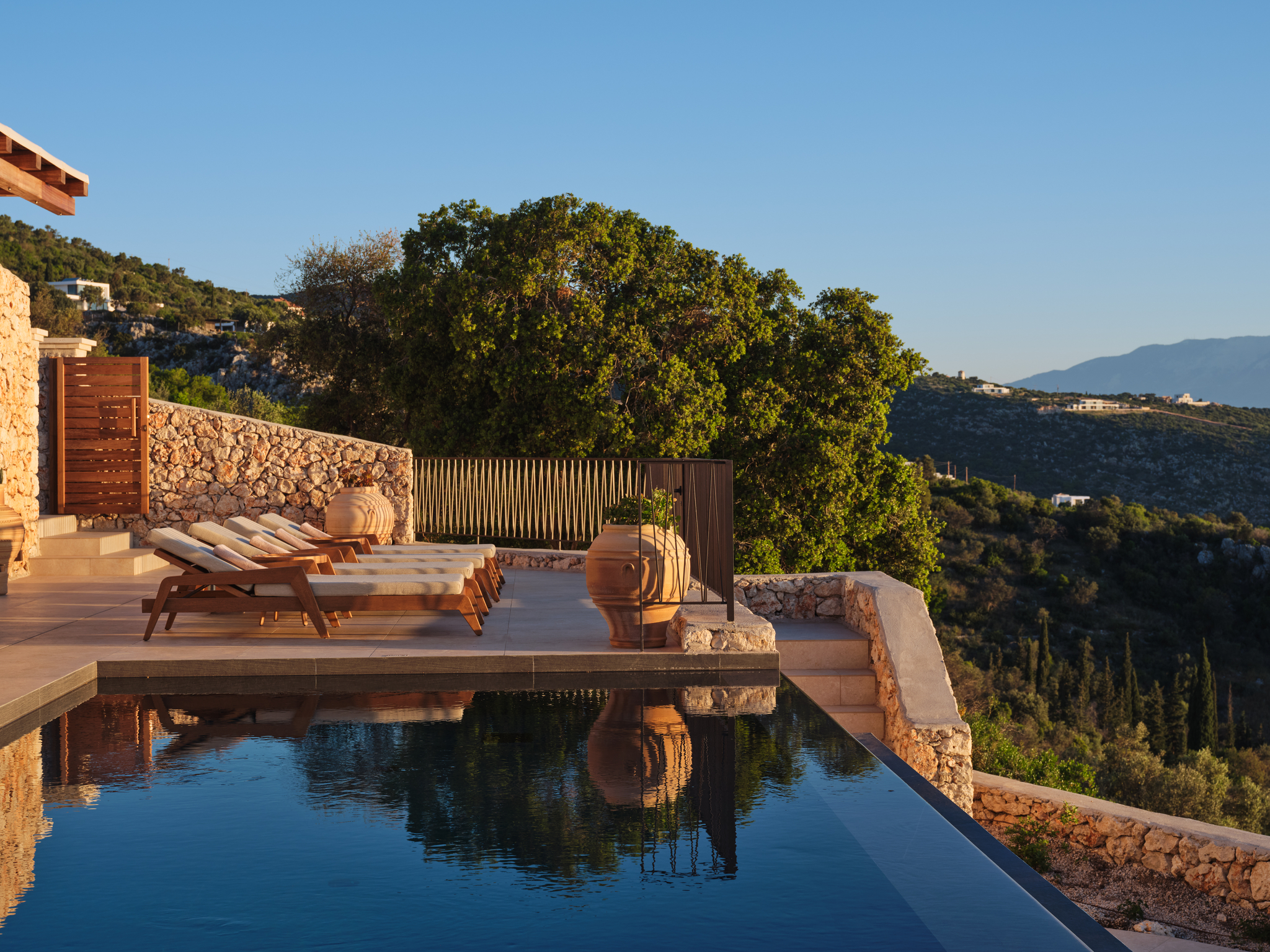 Golden-Hour Views from the Private Poolside Retreat